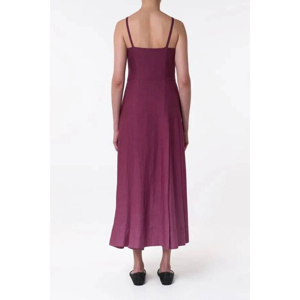 Gabriela Hearst Margritte Midi Dress in Bordeauz IT 40 US 4 - Picture 3 of 3